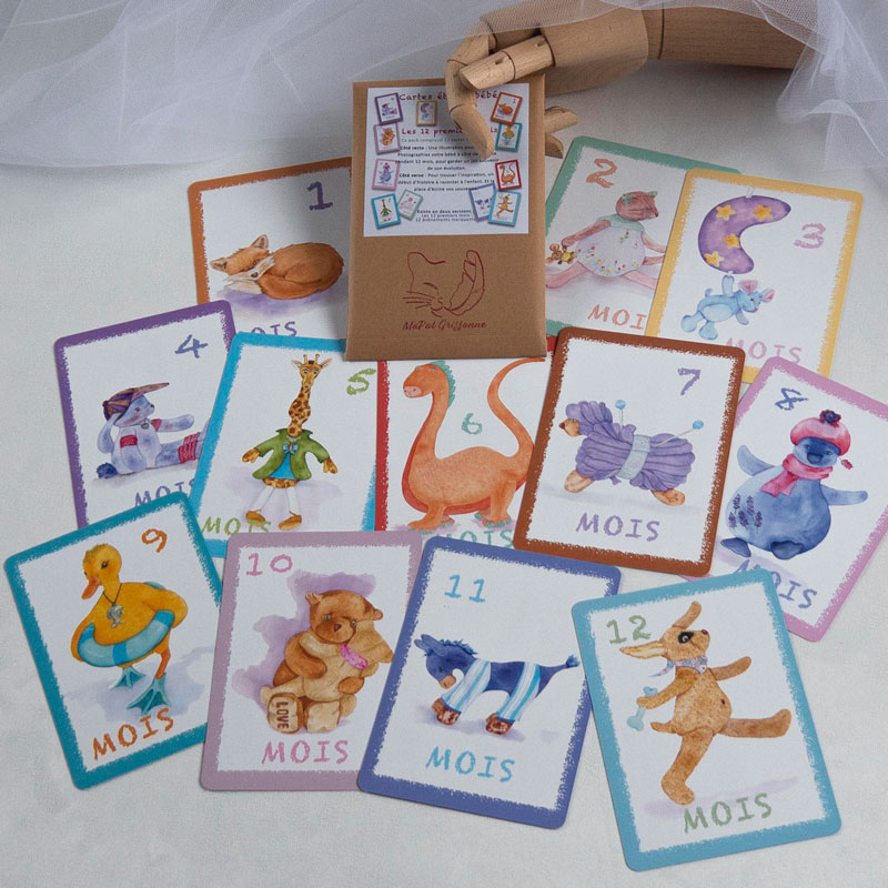 Kit premiers mois de bébé (12 cartes)