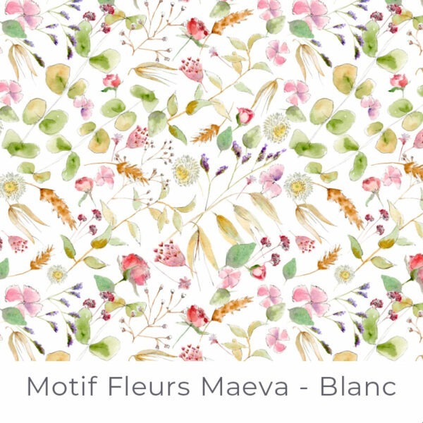 Motif Fleurs Maeva - Blanc