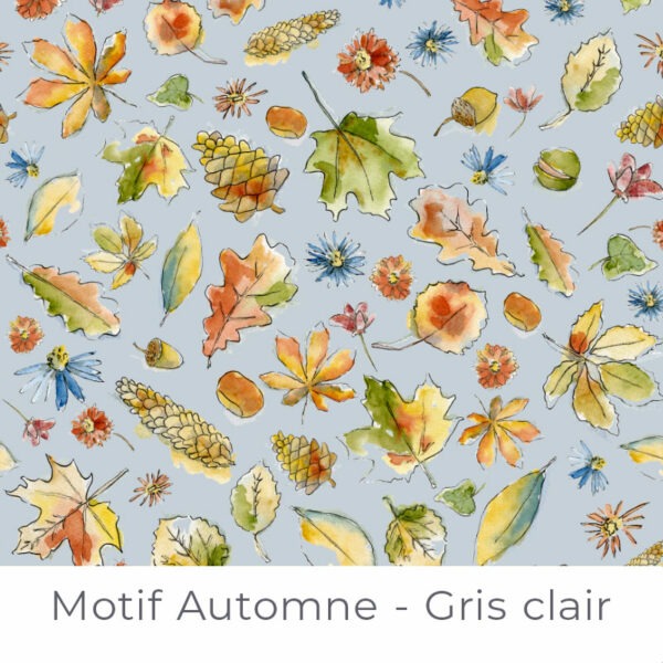 Motif Automne - Gris clair