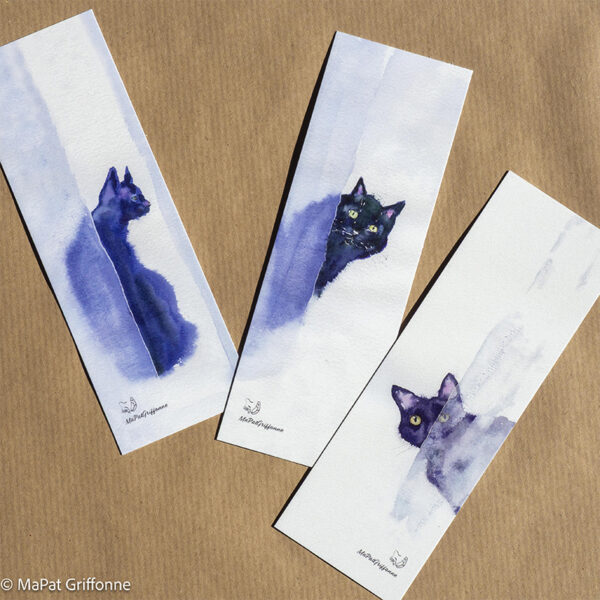 Marque-page - collection de chats noirs